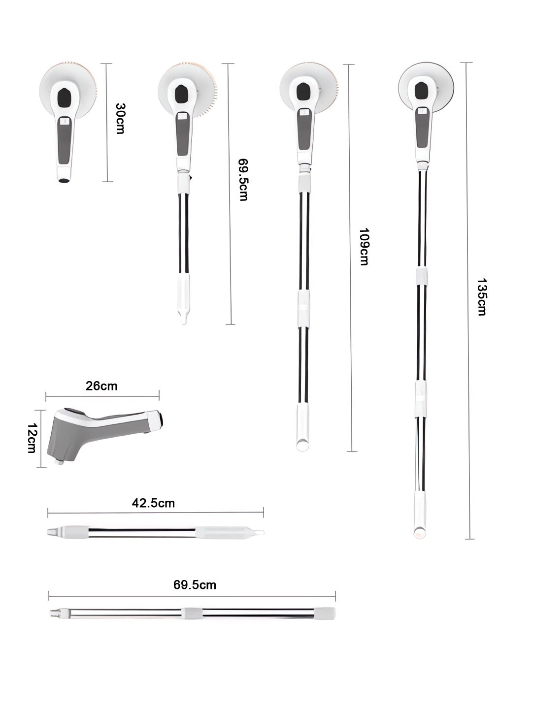 Handheld Hollow Spray Multifunctional Electric Cleaning Brush