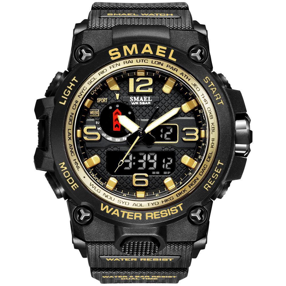 Relógio Smael Shock - Militar Watch relógio 032 AmploTech Dourado 