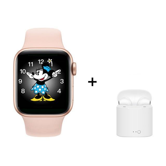 SmartWatch IWO 13 - Ultra Tech eletronicos 074 AmploTech Rosa + Airpods 